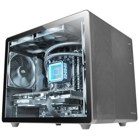 Caja Microatx Cube Gaming Mars Gaming Mcm Pro Black Frontal Mesh Diseño Cube 3xventiladores 120mm Rgb Lateral De Cristal Temp