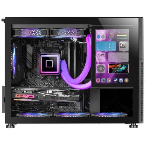 Caja Microatx Gaming Mars Gaming Mc-lcd Negra...