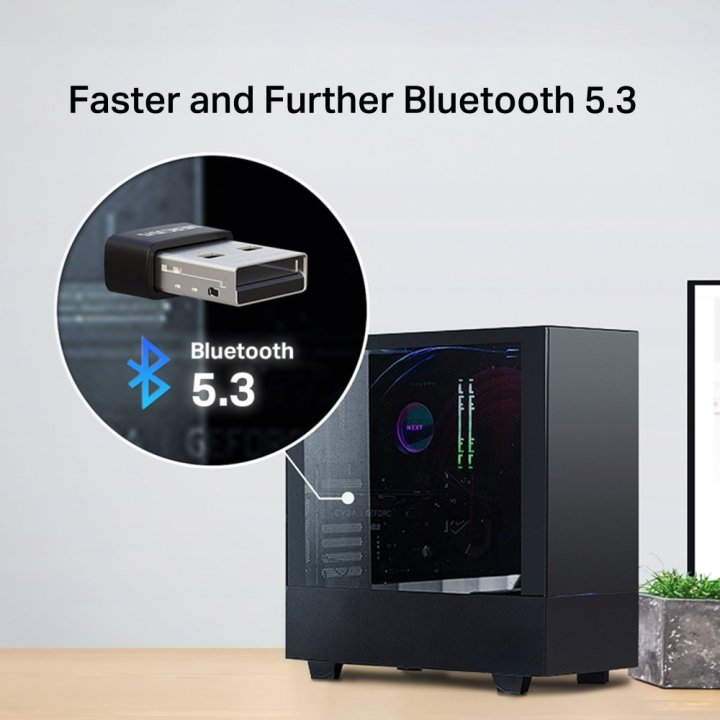 Adaptador Usb Bluetooth 5.3 Mercusys Ma530 Tamano Nano Usmb 