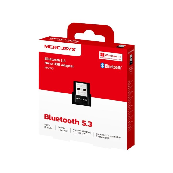 Adaptador Usb Bluetooth 5.3 Mercusys Ma530 Tamano Nano Usmb 