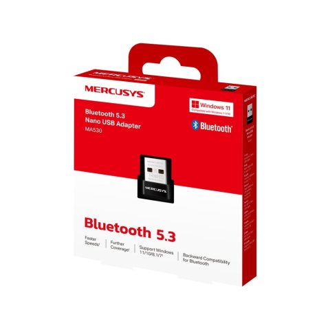 Adaptador Usb Bluetooth 5.3 Mercusys Ma530 Tamano Nano Usmb 