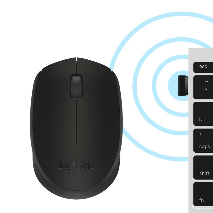 Mouse Logitech Wireless B170 Nano Receptor 2.4ghz P n 910-004798