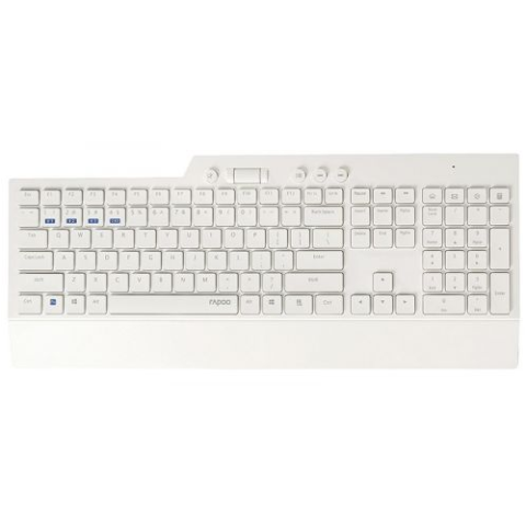 Teclado Y Mouse Rapoo Wireless Bluetooth 8200t Portugues 2.4ghz Bt 3.0 4.0 Teclas Multimedia Blancomulti Mode