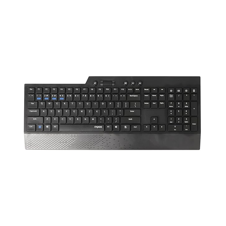 Teclado Rapoo Wireless Y Bluetooth 8200t Portugues 2.4ghz Bt 3.0 4.0 Teclas Multimedia Color Negromulti Mode