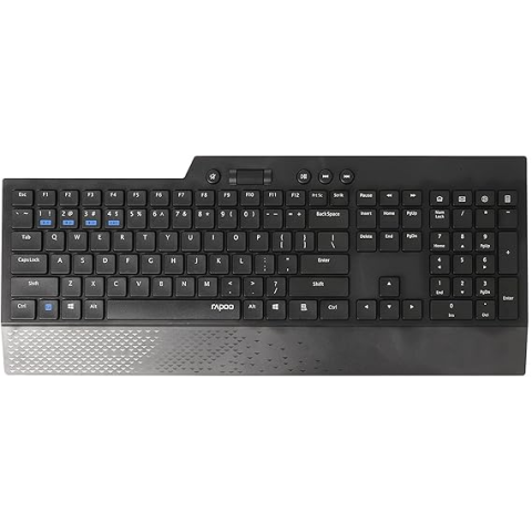 Teclado Rapoo Wireless Y Bluetooth 8200t Portugues 2.4ghz Bt 3.0 4.0 Teclas Multimedia Color Negromulti Mode