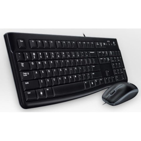 Pack Teclado Y Mouse Logitech Mk120 Frances Con Cable Usb P n 920-002539