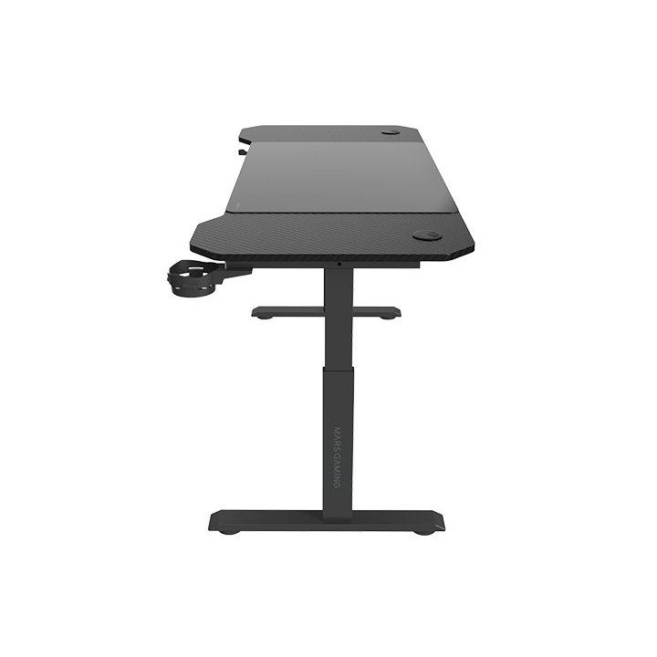 Mesa Mars Gaming Mgd Ergo 140 Regulable En Altura Tablero Negro 140x60 Chasis De Acero Alf. Xxl 