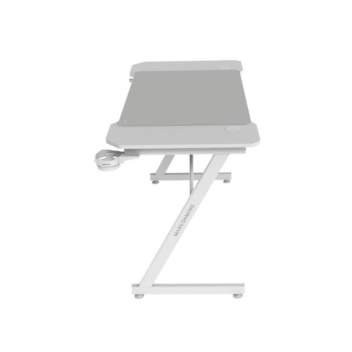 Mesa Mars Gaming Mgd X120 Chasis De Acero Tablero Blanco 120x60 Diseño Fibra Carbono Alf. Xxl