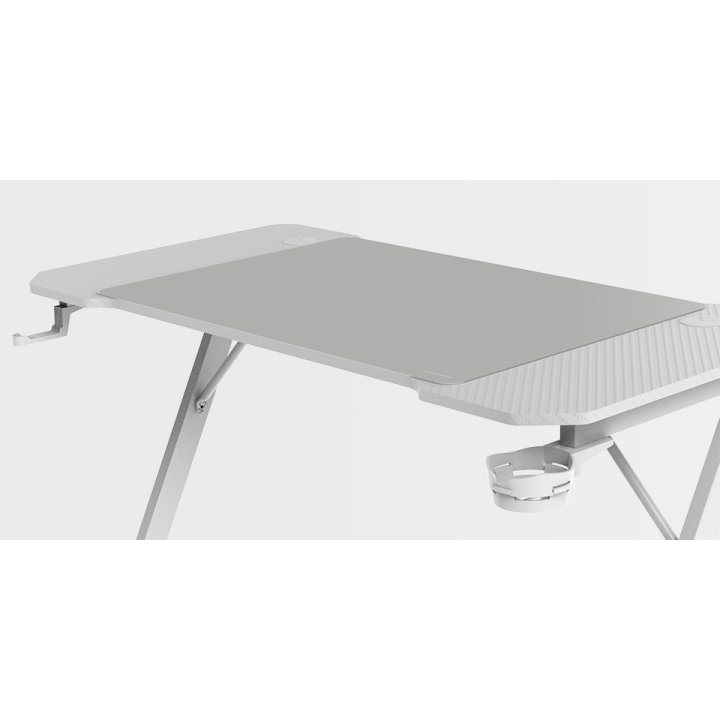 Mesa Mars Gaming Mgd X120 Chasis De Acero Tablero Blanco 120x60 Diseño Fibra Carbono Alf. Xxl