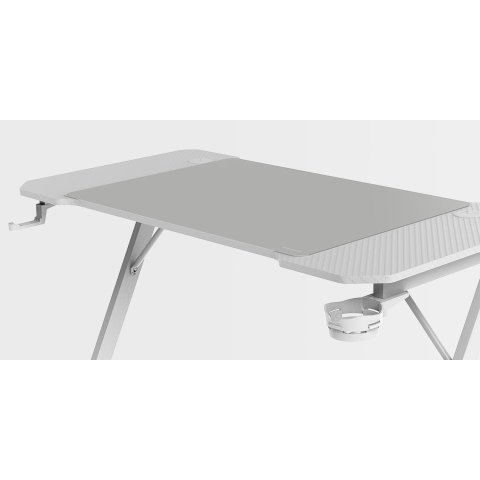 Mesa Mars Gaming Mgd X120 Chasis De Acero Tablero Blanco 120x60 Diseño Fibra Carbono Alf. Xxl