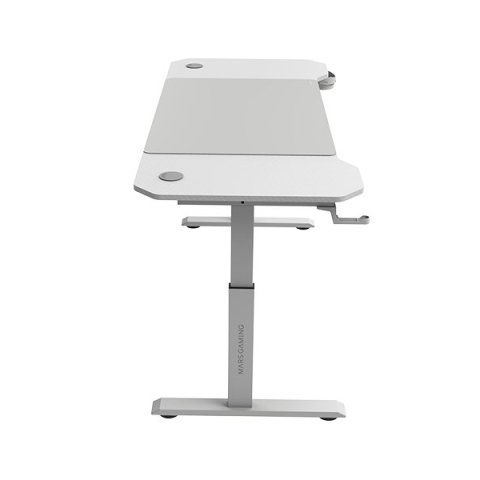 Mesa Mars Gaming Mgd Ergo 140 Regulable En Altura Tablero Blanco 140x60 Chasis De Acero Alf. Xxl 