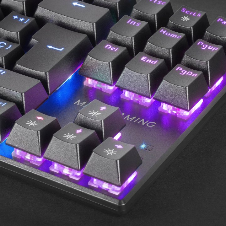 Teclado Mecanico Compackto Tkl Mars Gaming Mk80 Italiano Black Iluminacion 12efecto Switch Rojo Rgb Pr De 1000hz Anti-ghostin