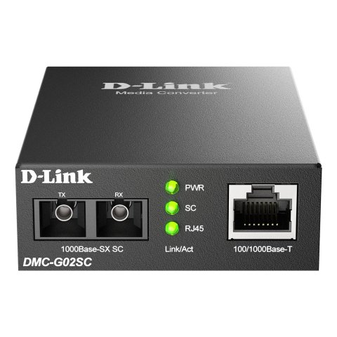 Convertidor De Medios Multimodo 100 1000 Base-t A 1000 Base-sx (sc) 550m Power 5v