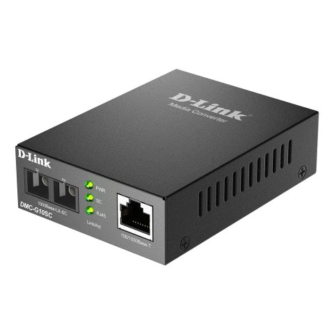 Convertidor De Medios Monomodo 100 1000 Base-t A 1000 Base-lx (sc) 10km Power 5v