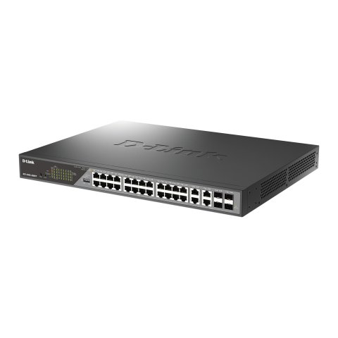 Switch Gestionable D-link Dss-200g-28mpp 24x10 100 1000 Poe++ , 4xcombo 1000 Mbps Rack 19" 