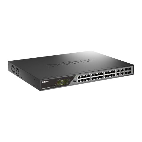 Switch Gestionable D-link Dss-200g-28mpp 24x10 100 1000 Poe++ , 4xcombo 1000 Mbps Rack 19" 