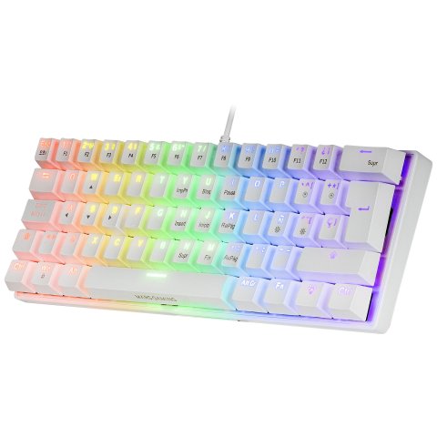 Teclado Mecanico Ultra Compacto Mars Gaming Mk60br Italiano White Switch Marron Pr De 100hz Anti-ghosting Avanzado Iluminacio