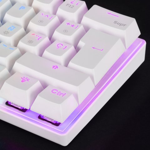 Teclado Mecanico Ultra Compacto Mars Gaming Mk60br Italiano White Switch Marron Pr De 100hz Anti-ghosting Avanzado Iluminacio