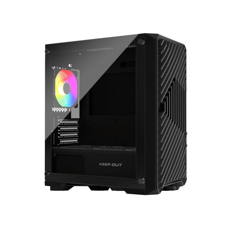 Caja Microatx Approx Xc-220 Glass 1x3.5” 2x2.5” 1xusb2.0 2xusb3.0 Gpu Max. 330mm Lat. Cristal Templado Negro