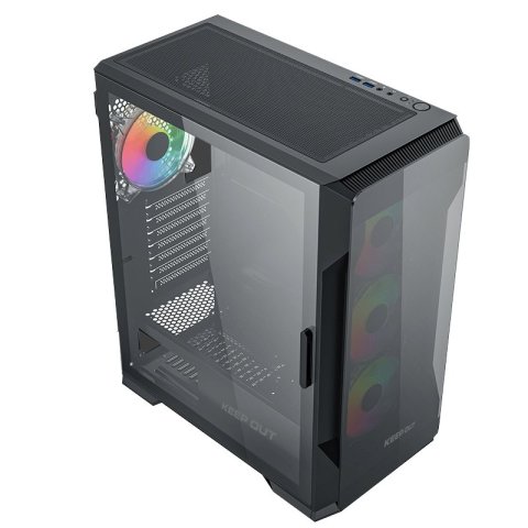 Caja E-atx Torre Approx Xc-901 Pro 2x3.5” 3x2.5” 1xusb-c 1xusb3.0 Gpu Max. 315mm Cristal Con Bisagracolor Negro