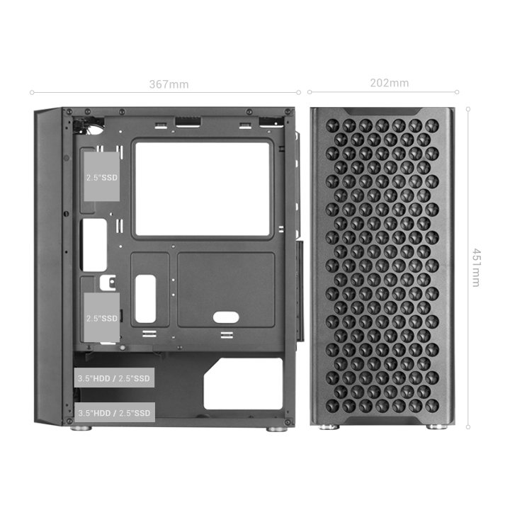 Caja Atx Semitorre Mars Gaming Mc-ipro Black...