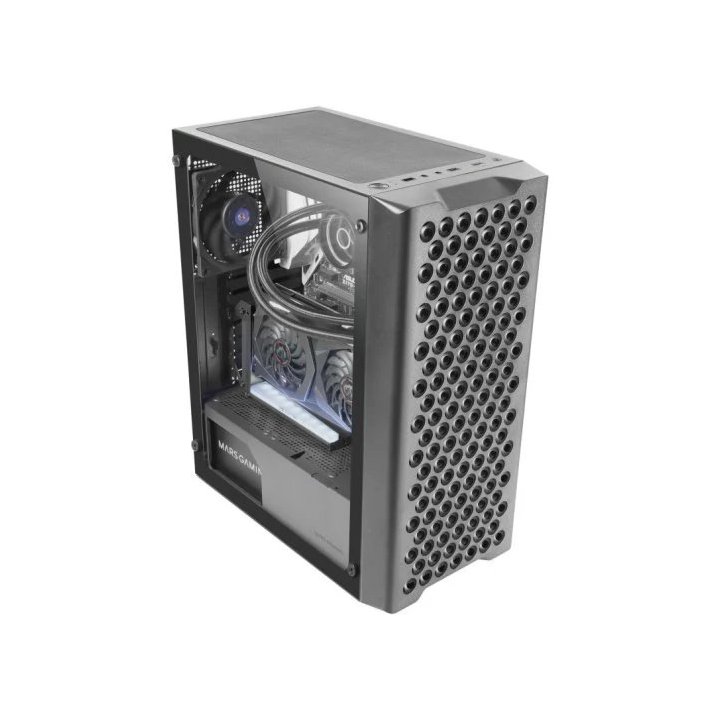 Caja Atx Semitorre Mars Gaming Mc-ipro Black Frontal Mesh Tridimesional Lateral De Cristal Templado 