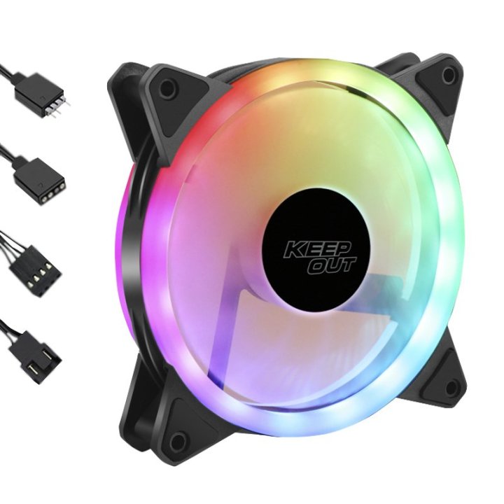Ventilador Interno Approx Xfc-120sr Argb 120mm 4 Pin Pwm Color Negro 