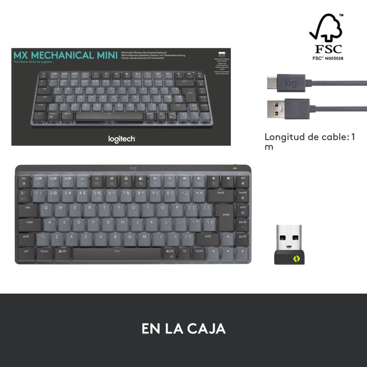 Teclado Logitech Mx Keys Mini Mechanical "us Int'l" Color Grafito