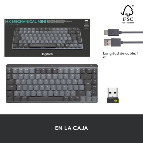 Teclado Logitech Mx Keys Mini Mechanical "us Int'l" Color Grafito