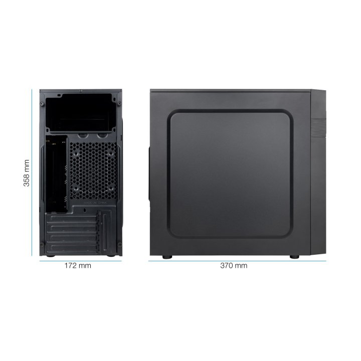 Caja Minitorre Matx Tooq Tqc-4701u3c-b Micro...