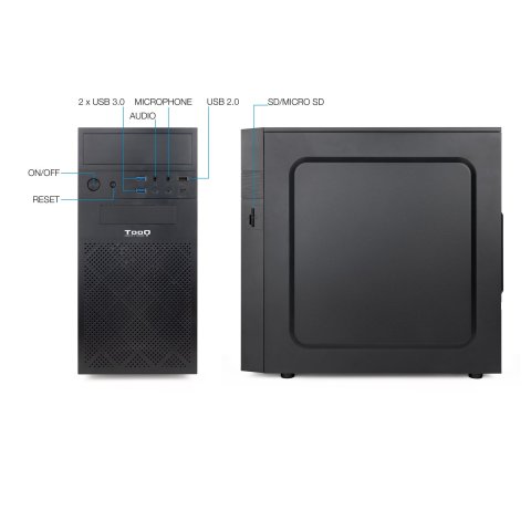 Caja Minitorre Matx Tooq Tqc-4701u3c-b Micro...
