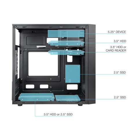 Caja Minitorre Matx Tooq Tqc-4701u3c-b Micro...