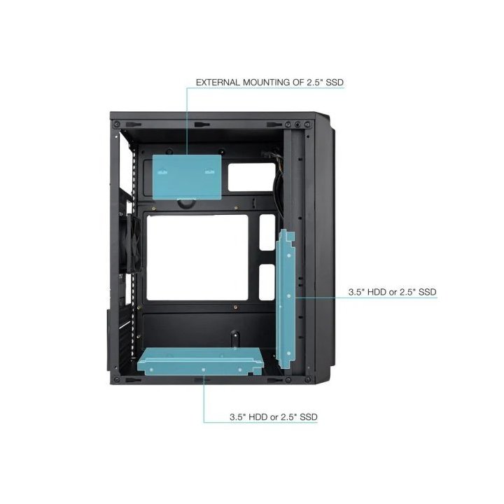 Caja Minitorre Tooq Tqc-4702u3c-b Matx Negra...