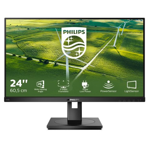 Monitor 24" Dp Hdmi Dvi Vga Philips 242b1g  Ips Fhd 75hz 4ms 250cd Vesa 100x100 Altavoces 