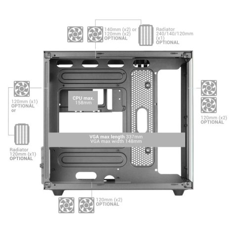 Caja Microatx Cube Gaming Mars Gaming Mcnovam...