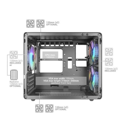 Caja Microatx Cube Gaming Mars Gaming Mc400...