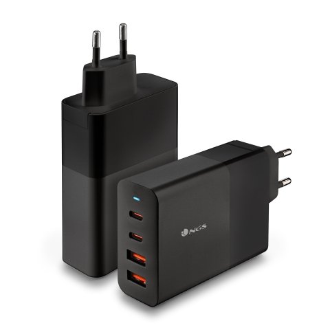 Cargador De Pared Ngs Ultrarrapido De 100w Gan Con 2xusb-c Pd 2xusb-a