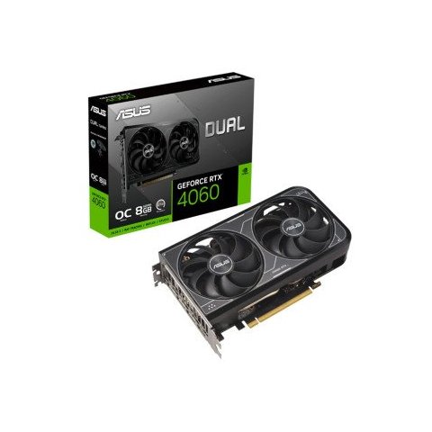Vga Asus Dual-rtx4060-o8g-v2 Oc Bulk Edition 8gb Gddr6 3xdp 1.4a Hdmi 2.1a Dual Fan Cuda 3072 128bi
