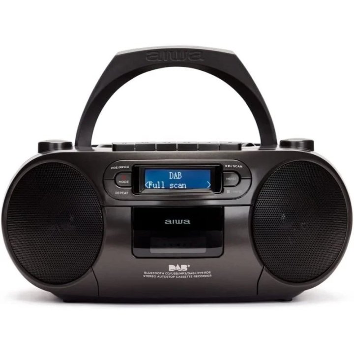 Radio Cd Bluetooth Portable Aiwa Boombox Bbtc-660dab Black Radio 6w Rms Bt Radio Fm Mp3 Casetes Usb Y Jack 3.5