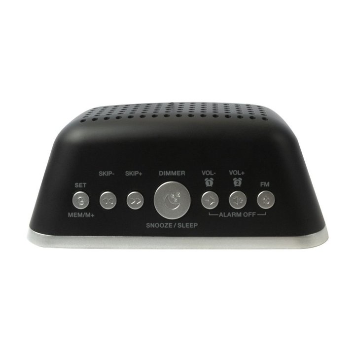 Radio Despertador Aiwa Cru-19 Black 2 Puertos Usb De Carga 5v 2.4a