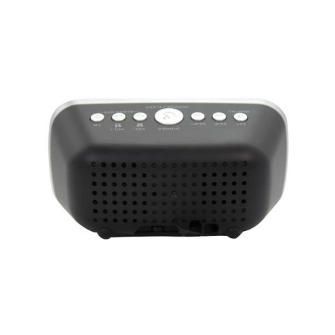 Radio Despertador Aiwa Cru-19 Black 2 Puertos Usb De Carga 5v 2.4a