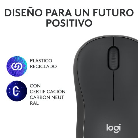 Mouse Logitech Bluetooth M240 Silent 3 Botones Ccolor Negro