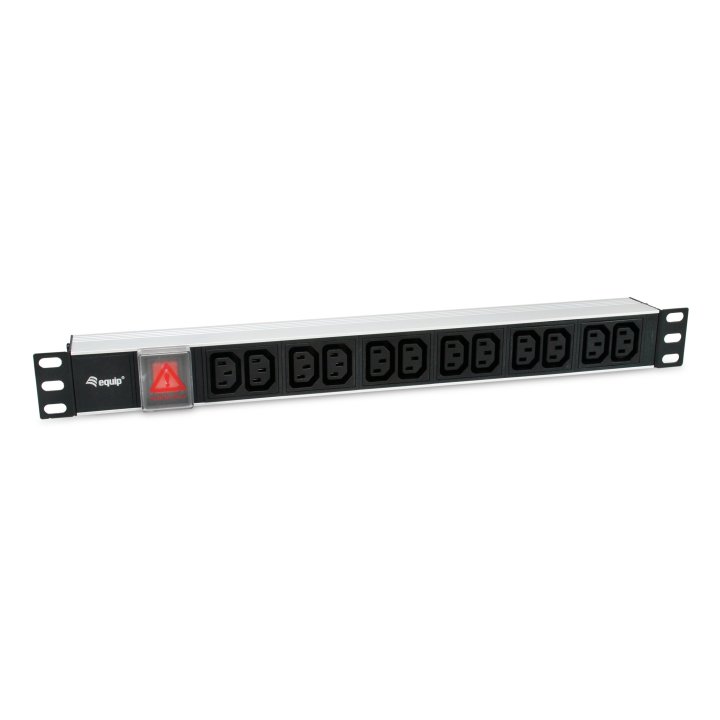 Regleta Alimentacion Aluminio Rack 19" 1u 12 Tomas Iec C13 Con Interruptor Cable 1.8m