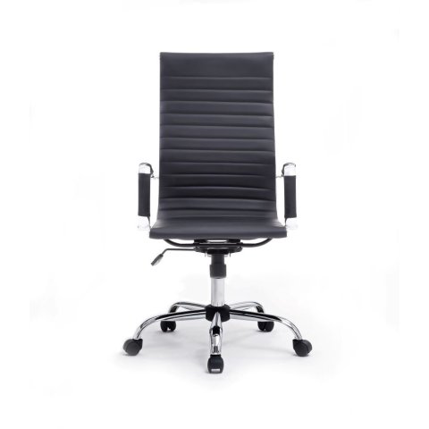 Silla De Oficina Equip Respaldo Alto Color Negro Recubrimiento Pu De Alta Calidad Ergonomica