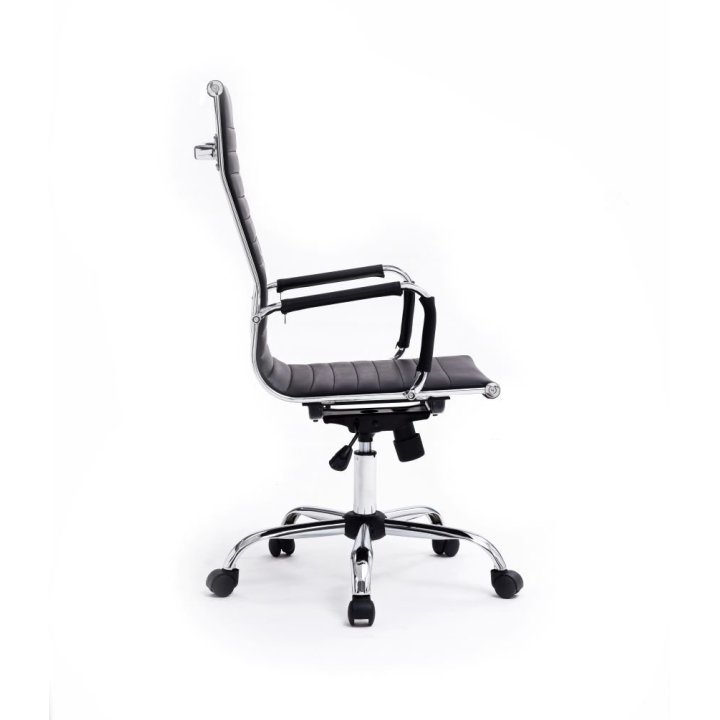 Silla De Oficina Equip Respaldo Alto Color Negro Recubrimiento Pu De Alta Calidad Ergonomica