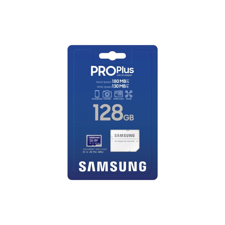 Memoria Sd Micro 128gb Samsung Sdxc Pro Plus Clase V30 Con Adaptador A Sd Mb-md128sa eu