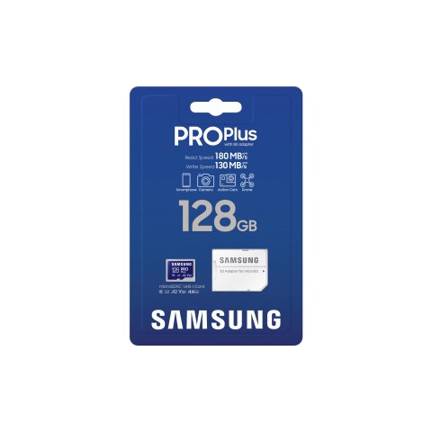 Memoria Sd Micro 128gb Samsung Sdxc Pro Plus Clase V30 Con Adaptador A Sd Mb-md128sa eu