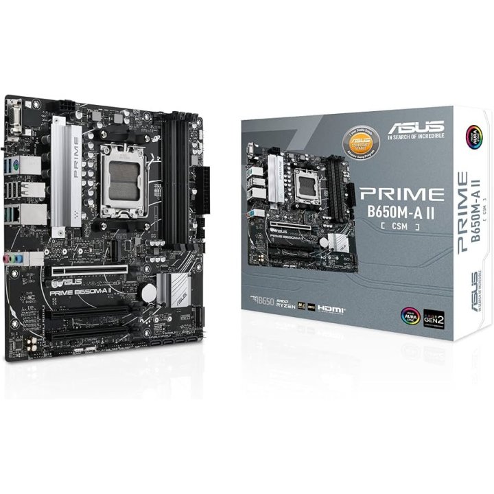 Pb Asus Prime B650m-a Ii Csm Skt Am5 Matx 4xddr5 Usb-c Eth 2.5gb Dp Vga Hdmi Usb 3.2 