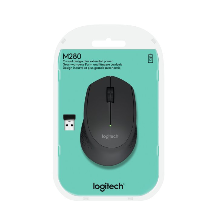 Mouse Logitech Wireless M280 Color Black P n 910-004287
