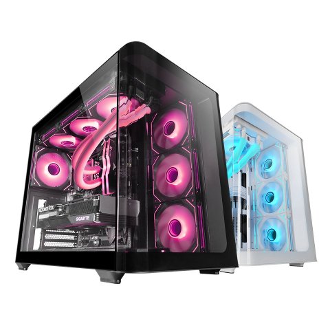 Caja Atx Semitorre Gaming Mars Gaming Mcfusion Cristal Curvado Gpu 445mm 2x3.5 3x2.5 Blanco